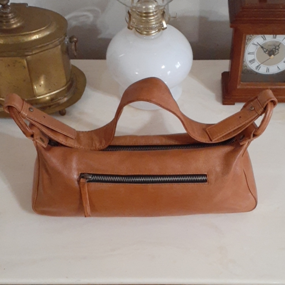 Derek Alexander leather baguette bag